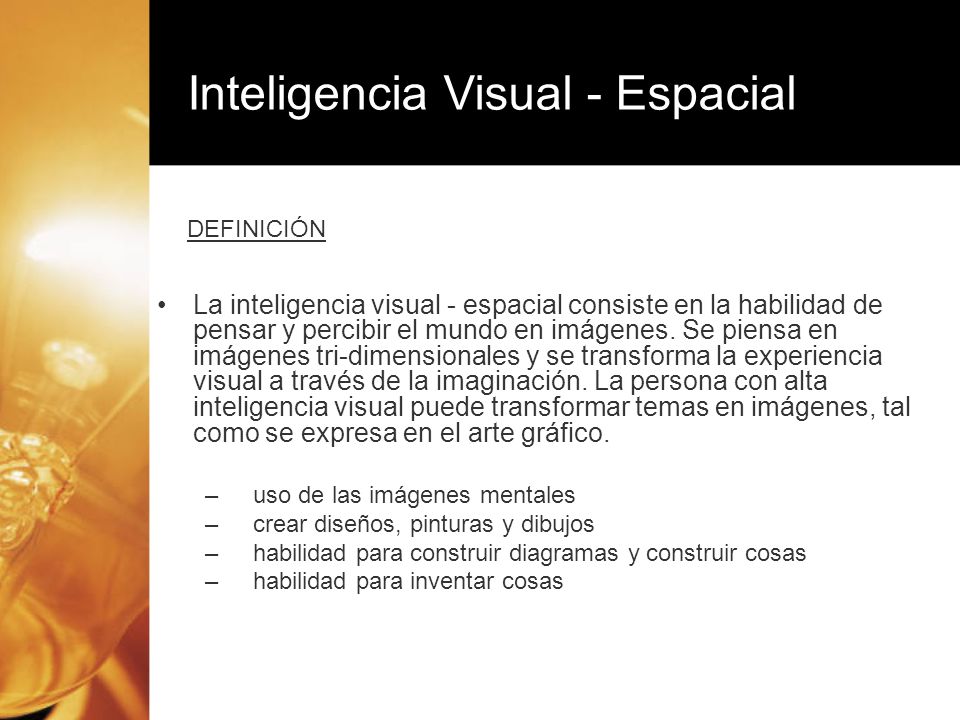 Inteligencia Visual - Espacial