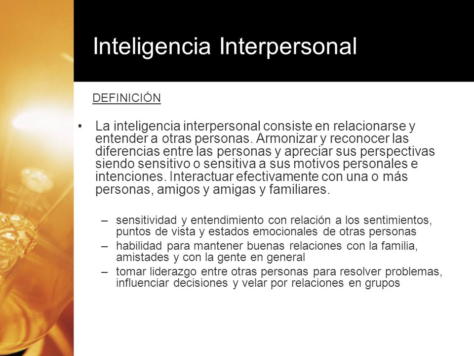 Inteligencia Interpersonal
