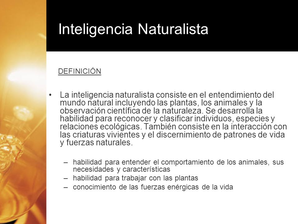 Inteligencia Naturalista