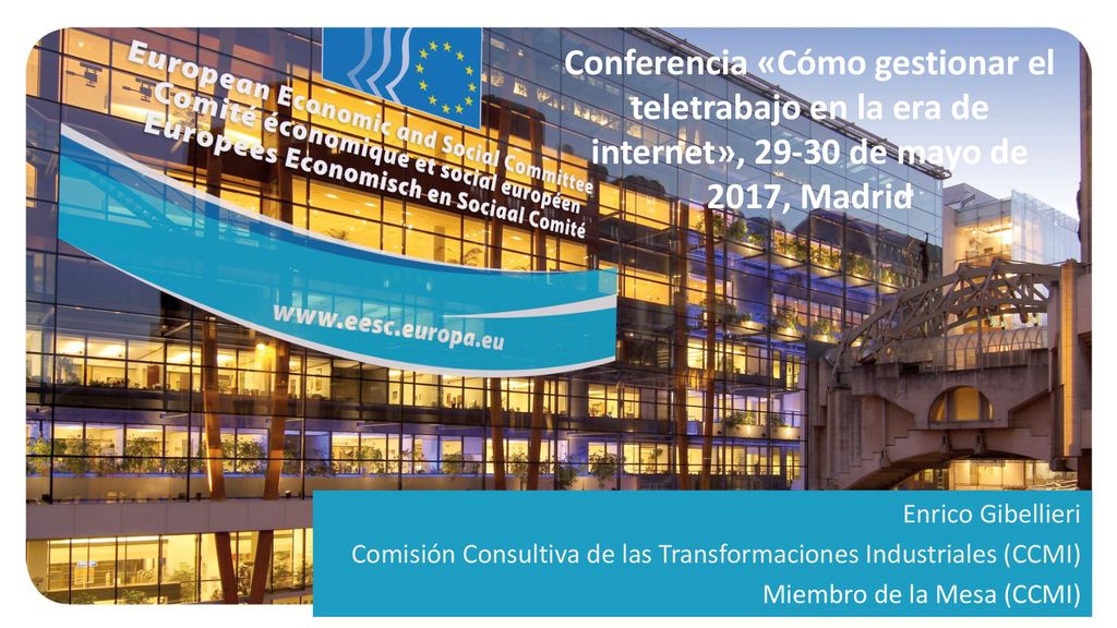 Conferencia «Cómo gestionar el teletrabajo en la era de internet», de mayo de 2017, Madrid