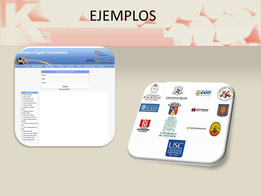 EJEMPLOS 20/09/2018. acceso libre sin restricciones, bien económicas o de derechos de copyright, a través de.