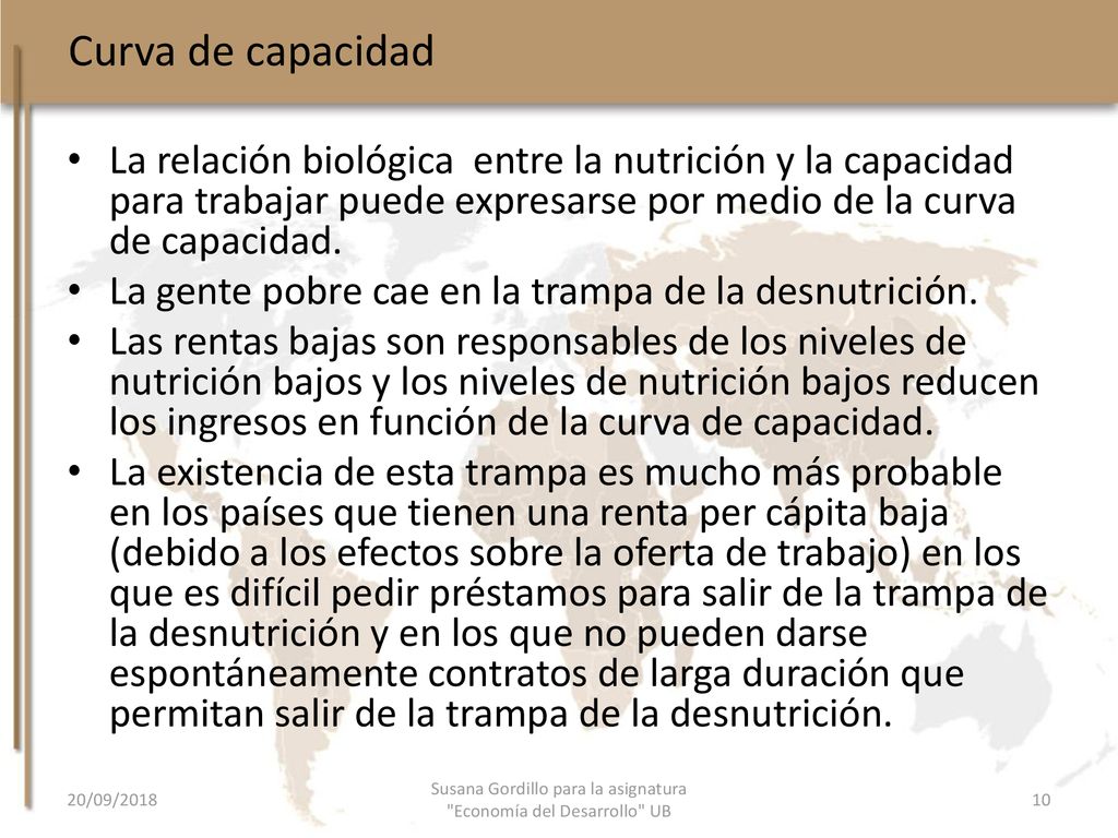 Susana Gordillo para la asignatura Economía del Desarrollo UB