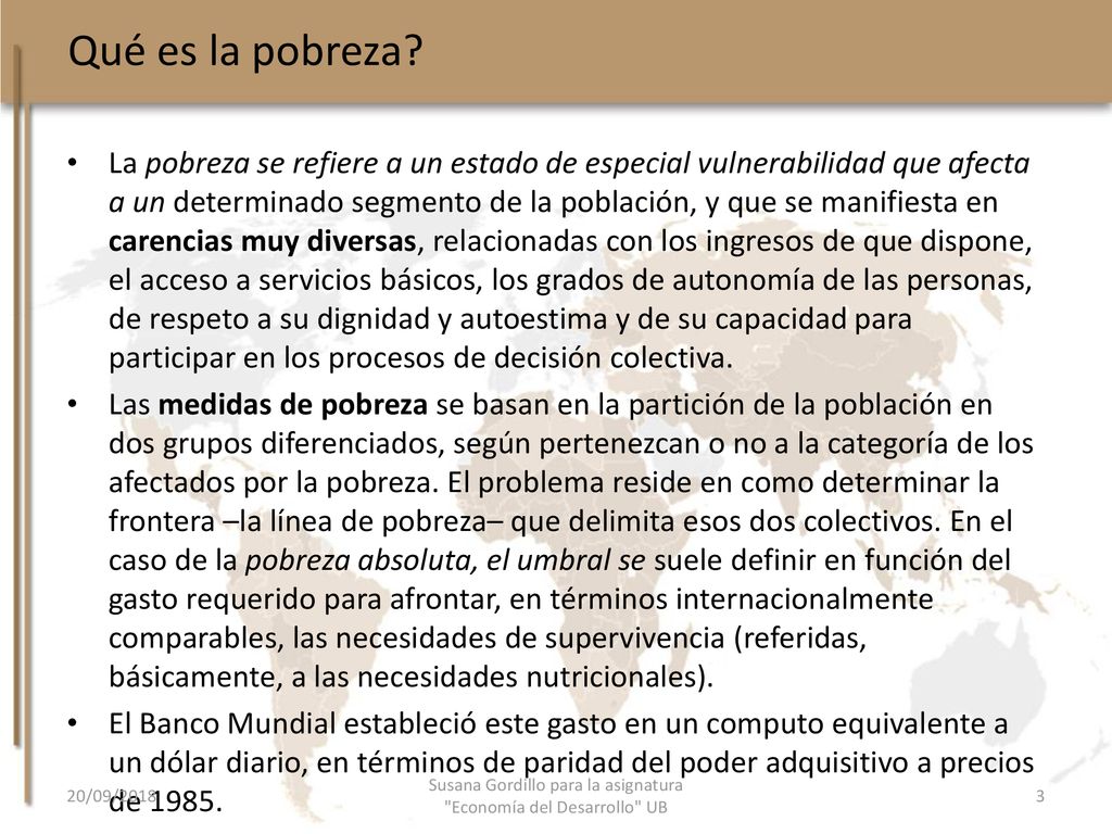 Susana Gordillo para la asignatura Economía del Desarrollo UB