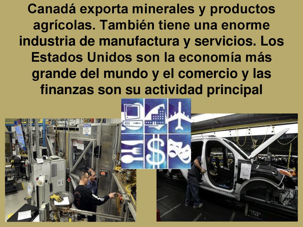 Canadá exporta minerales y productos agrícolas