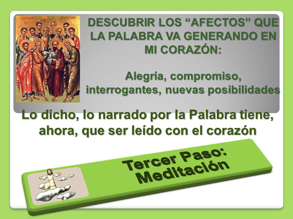 DESCUBRIR LOS AFECTOS QUE LA PALABRA VA GENERANDO EN MI CORAZÓN: