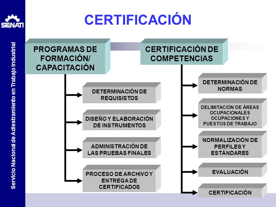 CERTIFICACIÓN PROGRAMAS DE FORMACIÓN/ CAPACITACIÓN