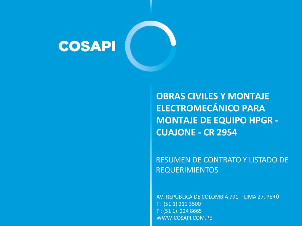 RESUMEN DE CONTRATO Y LISTADO DE REQUERIMIENTOS