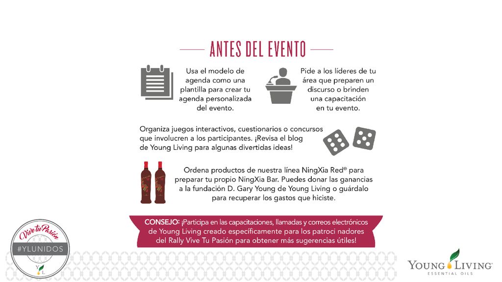 Cada trimestre, miles de miembros de Young Living se unen en ciudades de todo el mundo para una reunión centrada en la capacitación y organizada por los miembros.