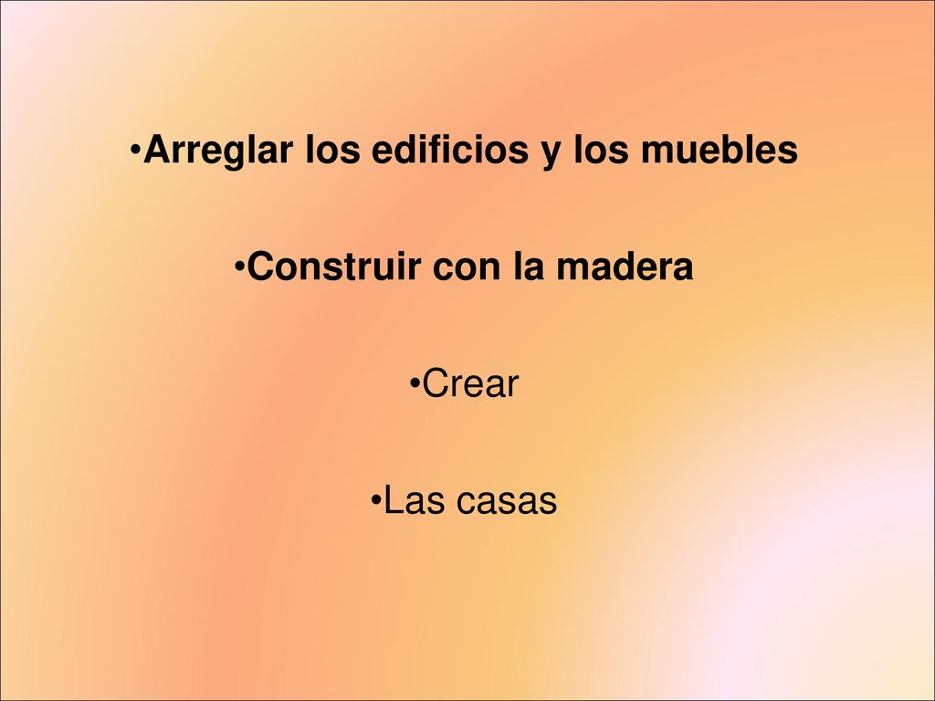 Arreglar los edificios y los muebles Construir con la madera