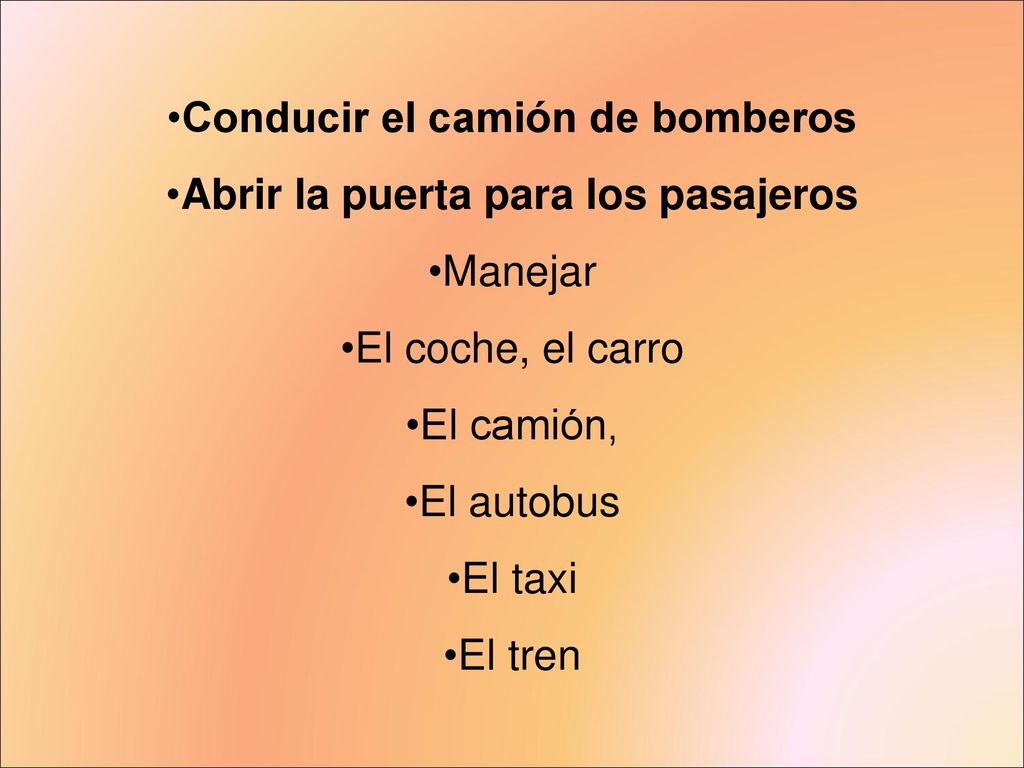 Conducir el camión de bomberos Abrir la puerta para los pasajeros