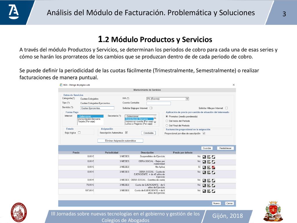 1.2 Módulo Productos y Servicios