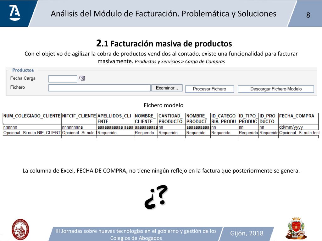2.1 Facturación masiva de productos