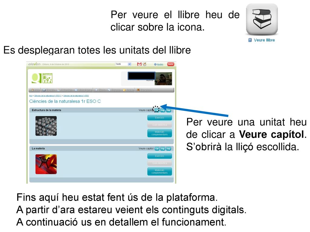 Per veure el llibre heu de clicar sobre la icona.