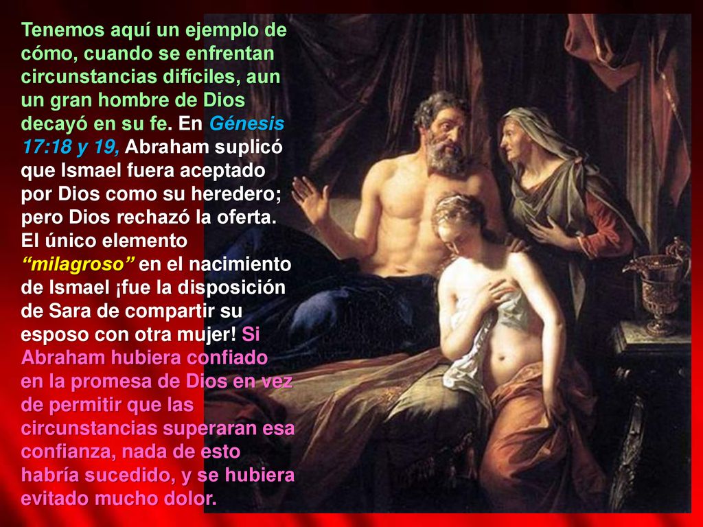 Tenemos aquí un ejemplo de cómo, cuando se enfrentan circunstancias difíciles, aun un gran hombre de Dios decayó en su fe.