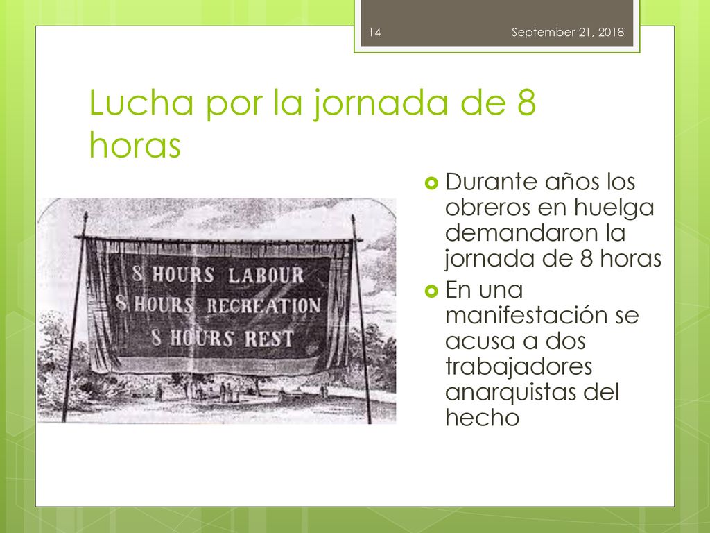 Lucha por la jornada de 8 horas