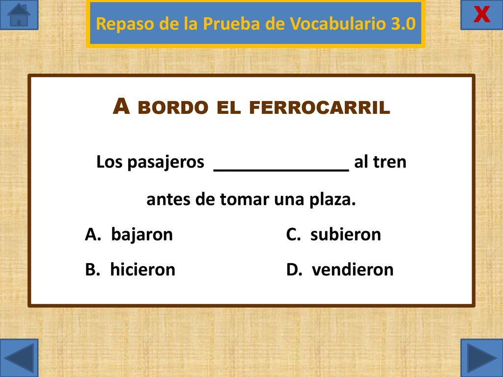 Repaso de la Prueba de Vocabulario 3.0 antes de tomar una plaza.