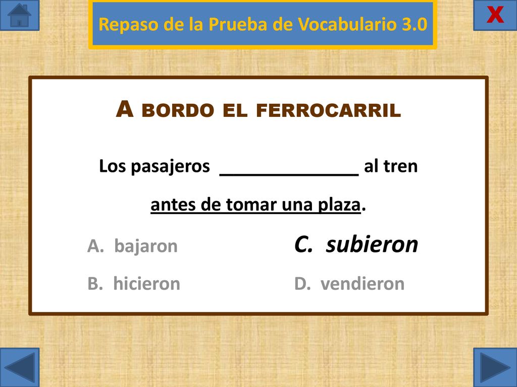 Repaso de la Prueba de Vocabulario 3.0 antes de tomar una plaza.