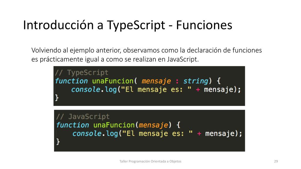 Introducción a TypeScript - Funciones