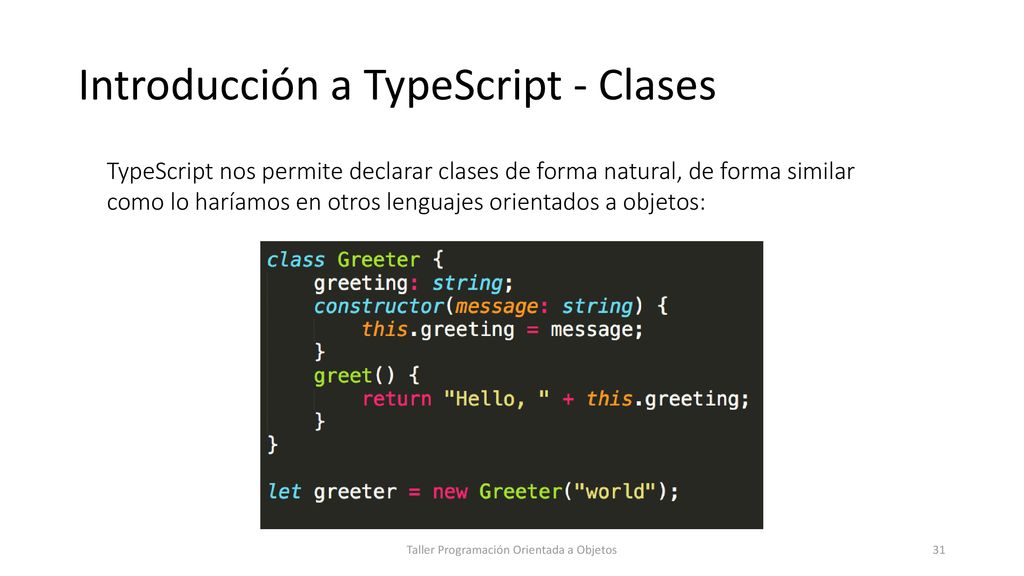 Introducción a TypeScript - Clases