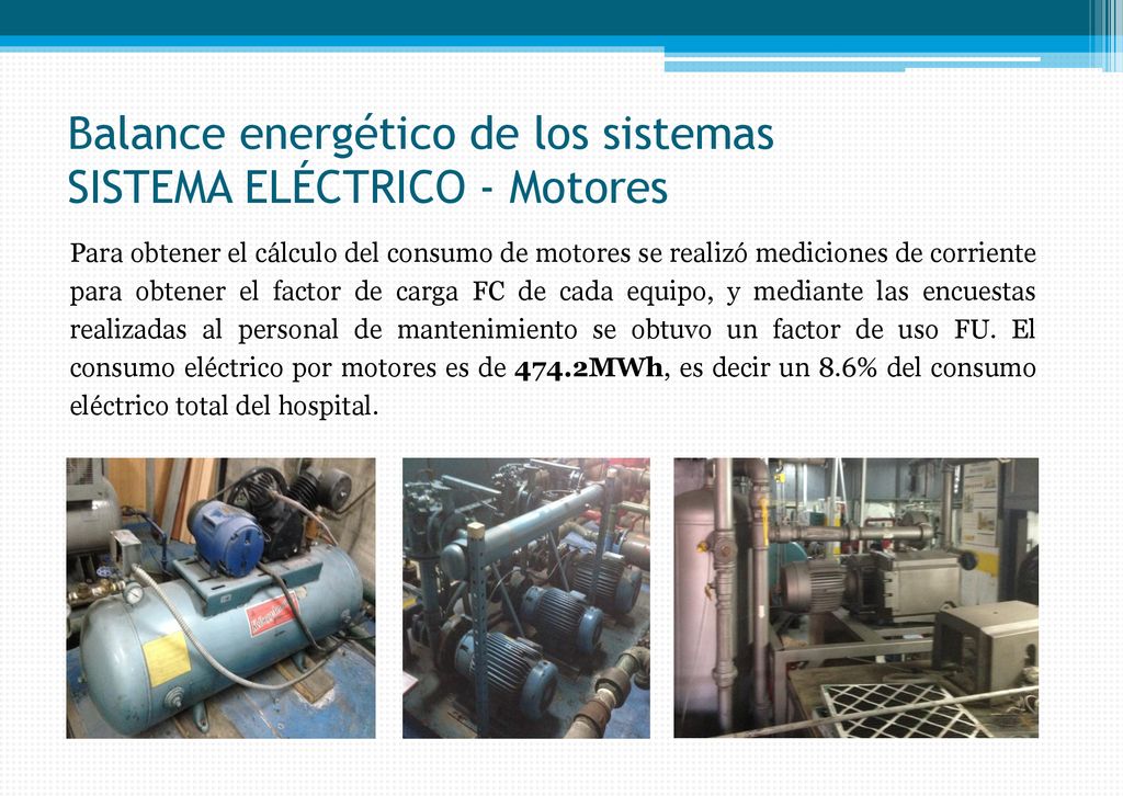 Balance energético de los sistemas SISTEMA ELÉCTRICO - Motores
