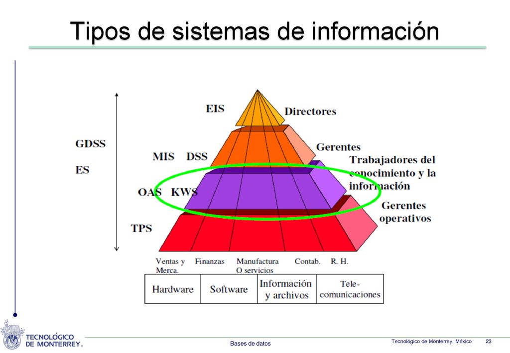 Tipos de sistemas de información