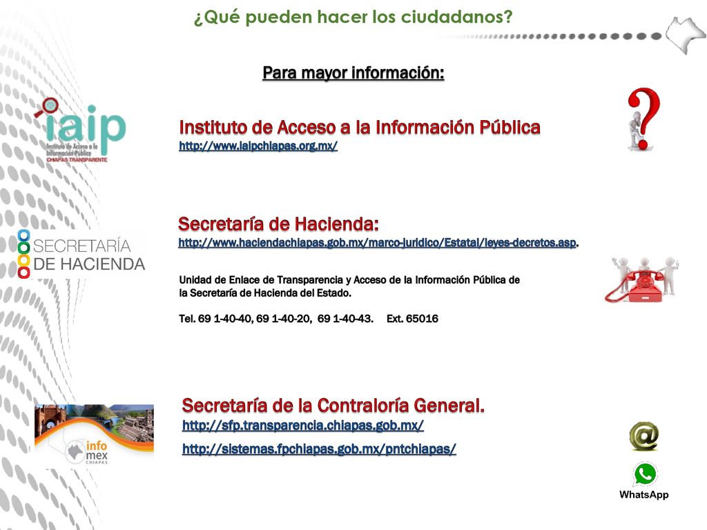 ¿Qué pueden hacer los ciudadanos Para mayor información: