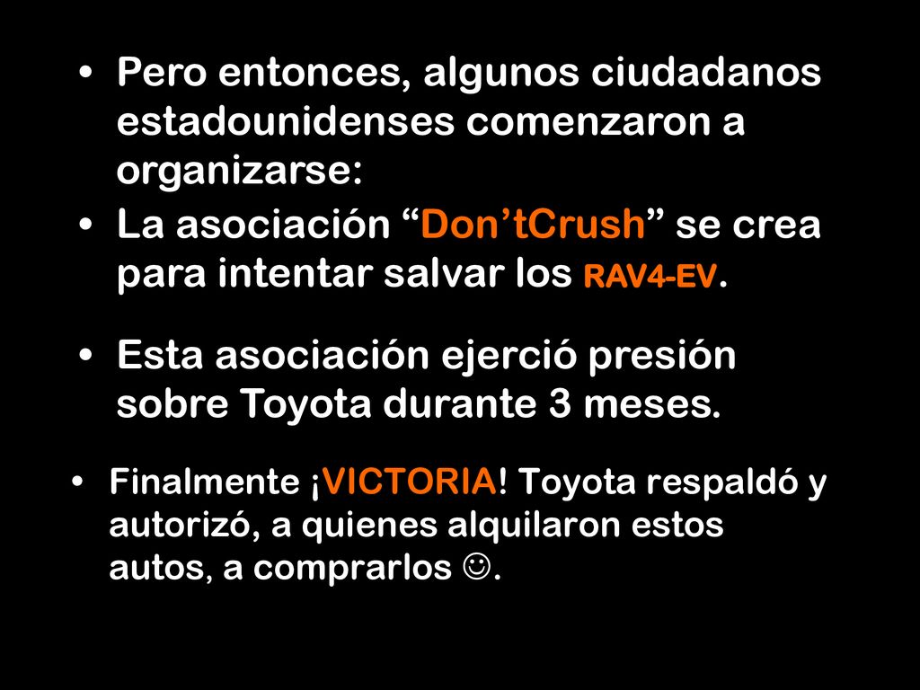 La asociación Don’tCrush se crea para intentar salvar los RAV4‑EV.