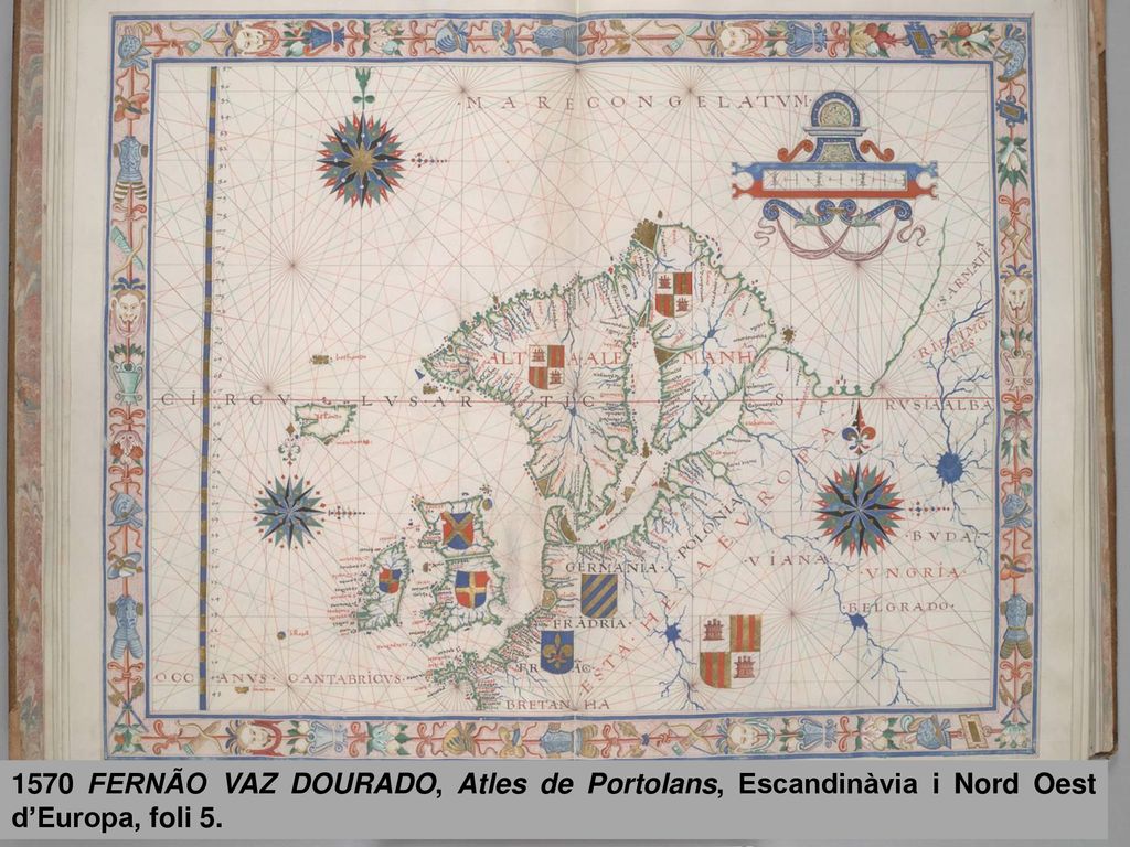 1570 FERNÃO VAZ DOURADO, Atles de Portolans, Escandinàvia i Nord Oest d’Europa, foli 5.