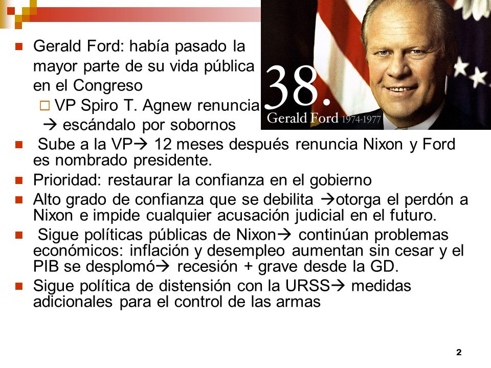Gerald Ford: había pasado la