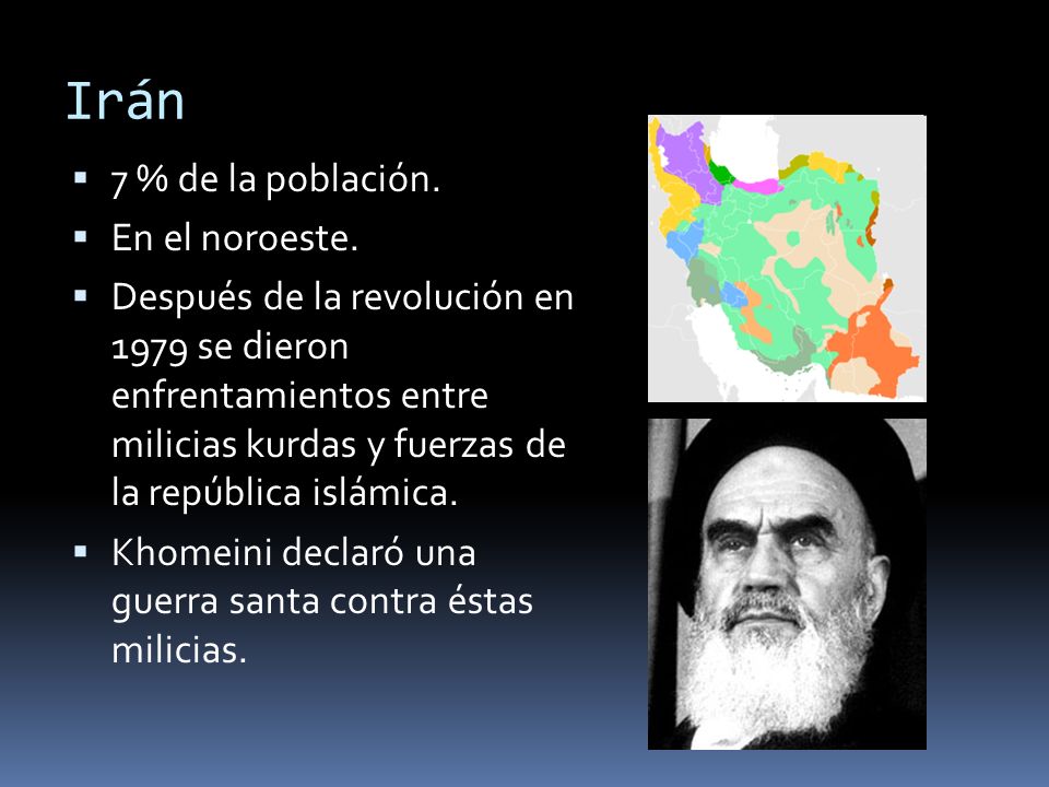 Irán 7 % de la población. En el noroeste.