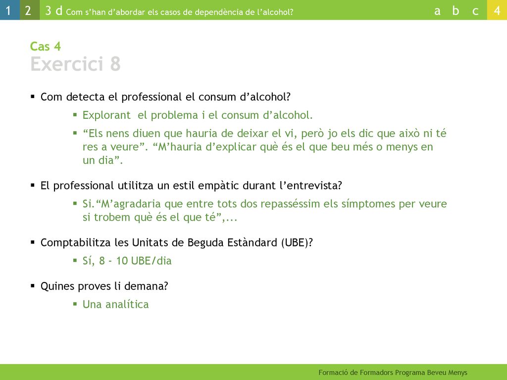 Cas 4 Exercici 8 Com detecta el professional el consum d’alcohol