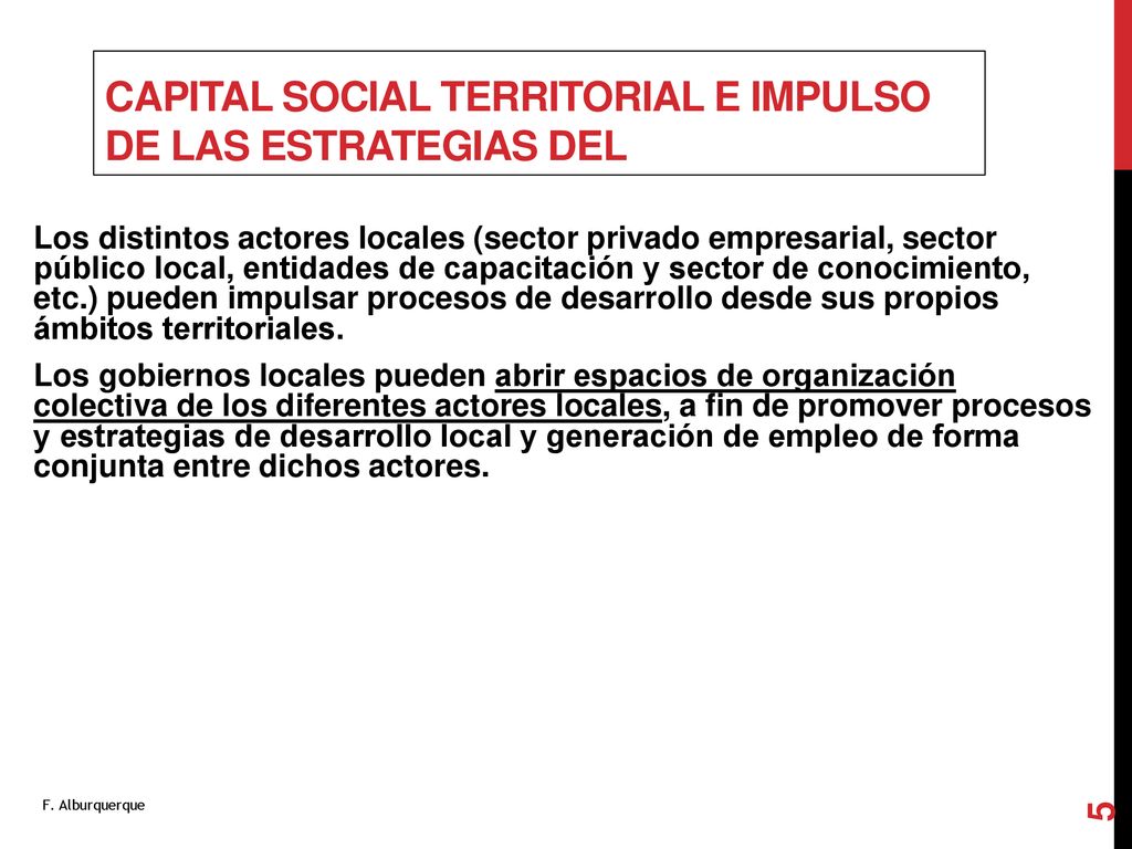 Capital social territorial e impulso de las estrategias DEL