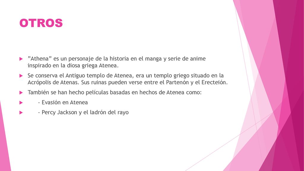 OTROS Athena es un personaje de la historia en el manga y serie de anime inspirado en la diosa griega Atenea.