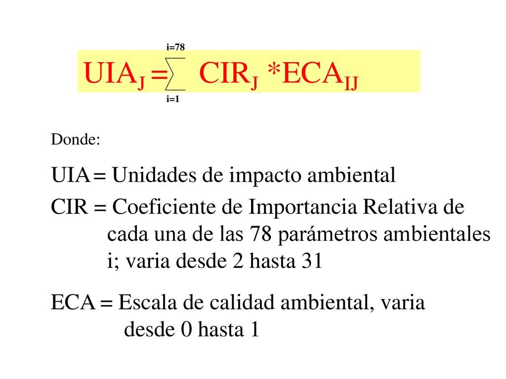UIAJ = CIRJ *ECAIJ UIA = Unidades de impacto ambiental