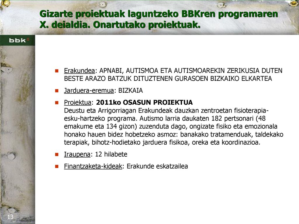 Erakundea: APNABI, AUTISMOA ETA AUTISMOAREKIN ZERIKUSIA DUTEN BESTE ARAZO BATZUK DITUZTENEN GURASOEN BIZKAIKO ELKARTEA