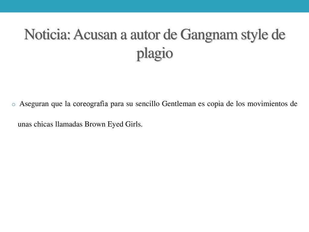 Noticia: Acusan a autor de Gangnam style de plagio