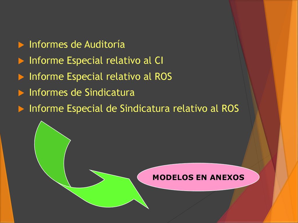 Informe Especial relativo al CI Informe Especial relativo al ROS