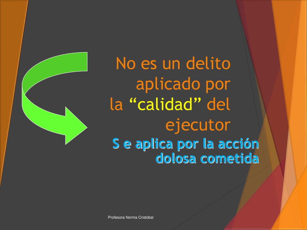 No es un delito aplicado por la calidad del ejecutor