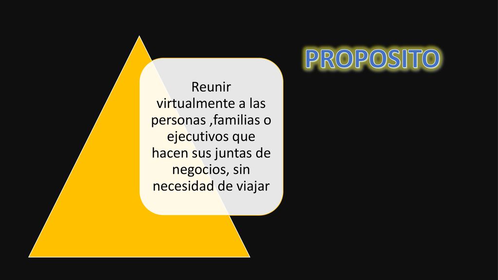 Reunir virtualmente a las personas ,familias o ejecutivos que hacen sus juntas de negocios, sin necesidad de viajar