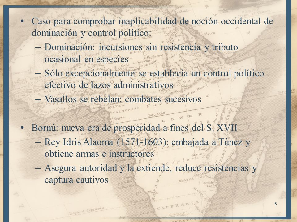 Caso para comprobar inaplicabilidad de noción occidental de dominación y control político: