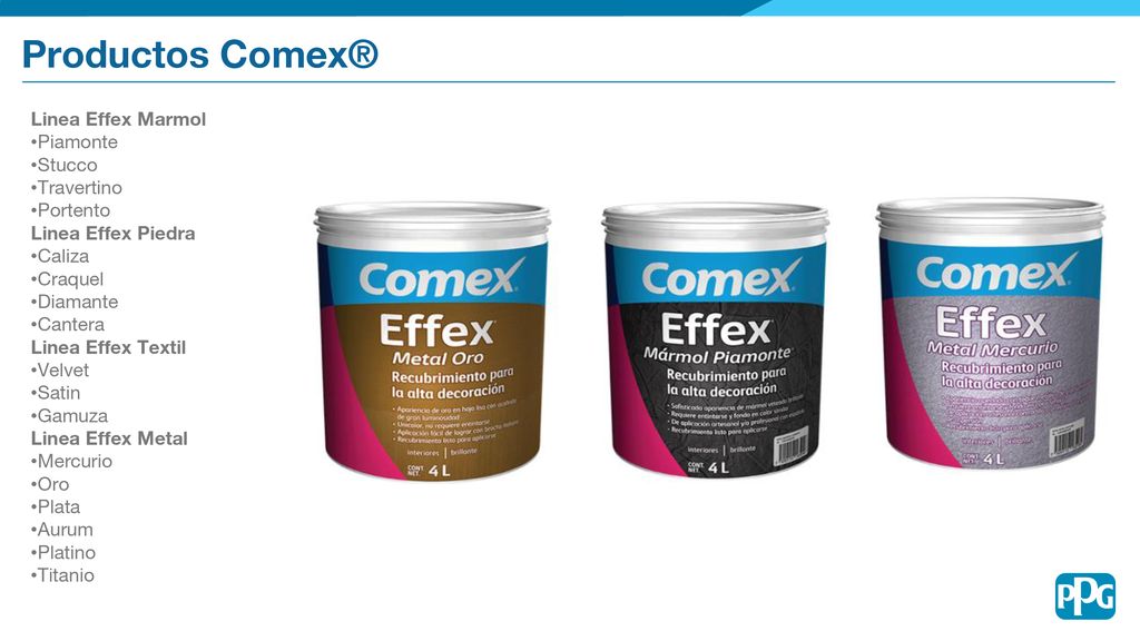 Productos Comex® Linea Effex Marmol Piamonte Stucco Travertino