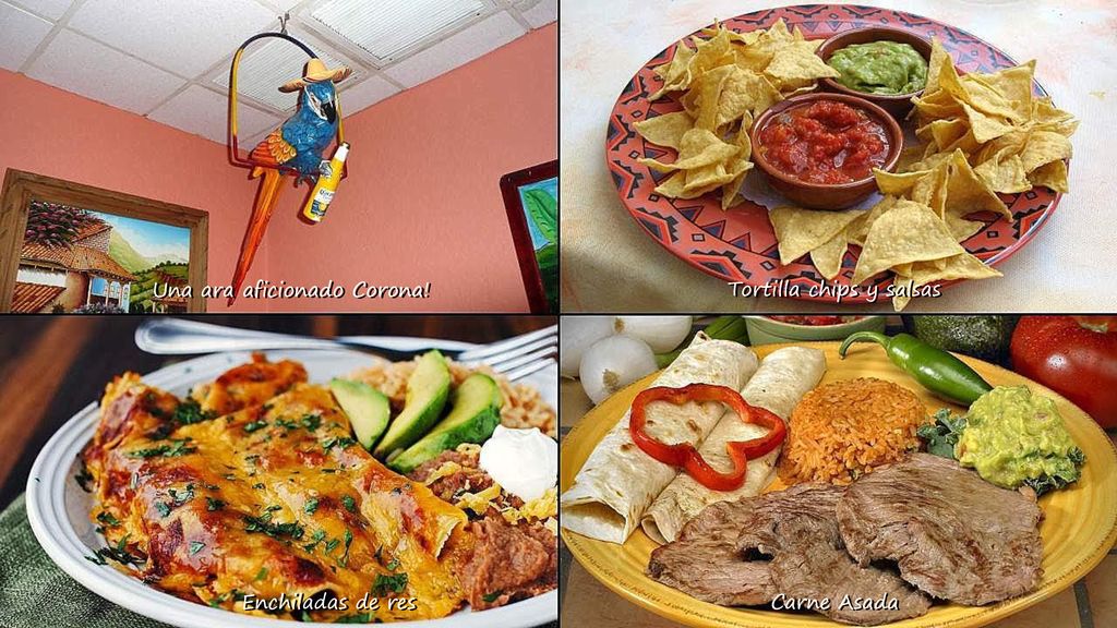. Una ara aficionado Corona! Tortilla chips y salsas Enchiladas de res