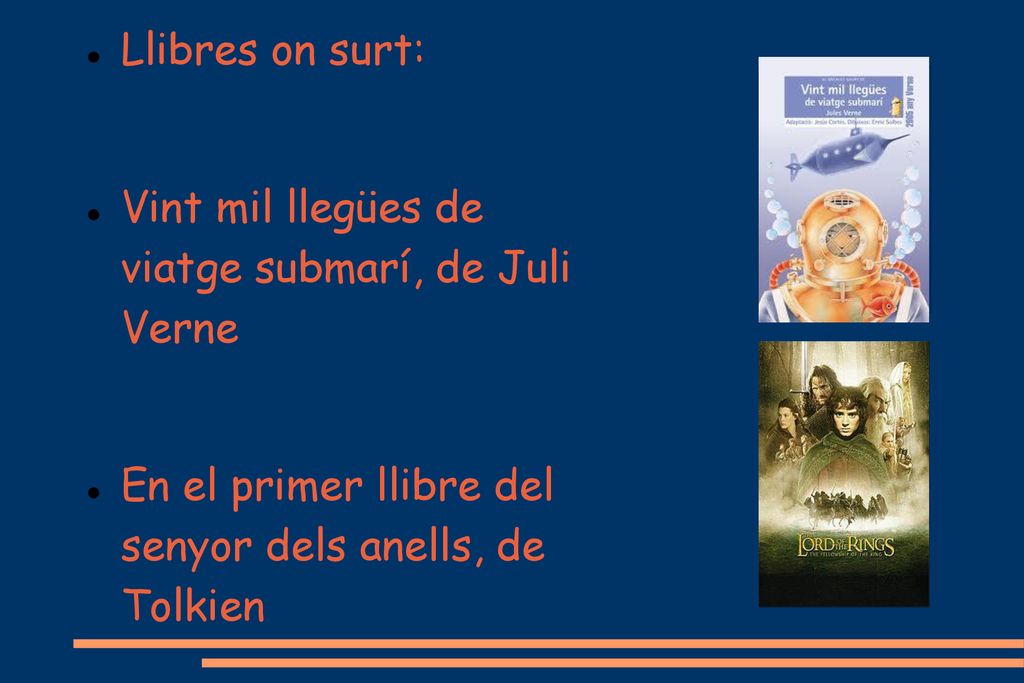 Llibres on surt: Vint mil llegües de viatge submarí, de Juli Verne.