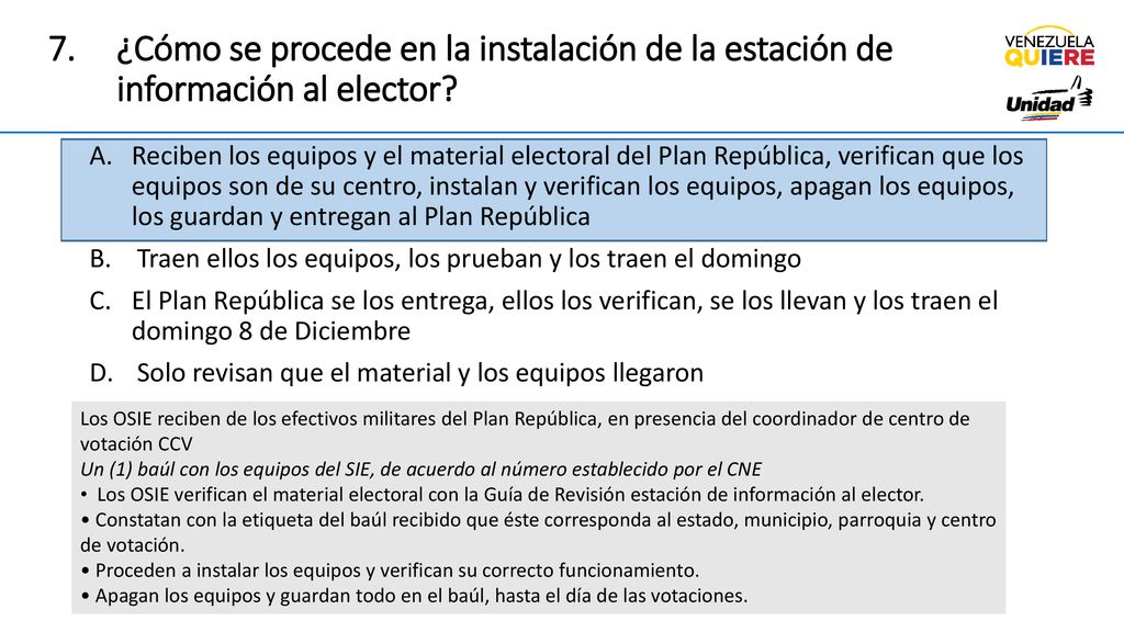 ¿Cómo se procede en la instalación de la estación de información al elector