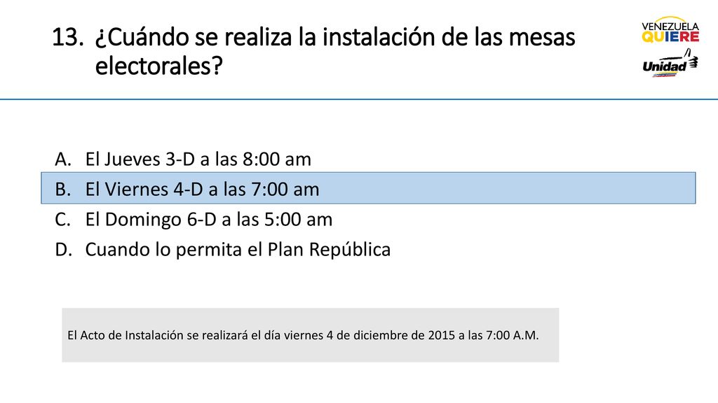 ¿Cuándo se realiza la instalación de las mesas electorales