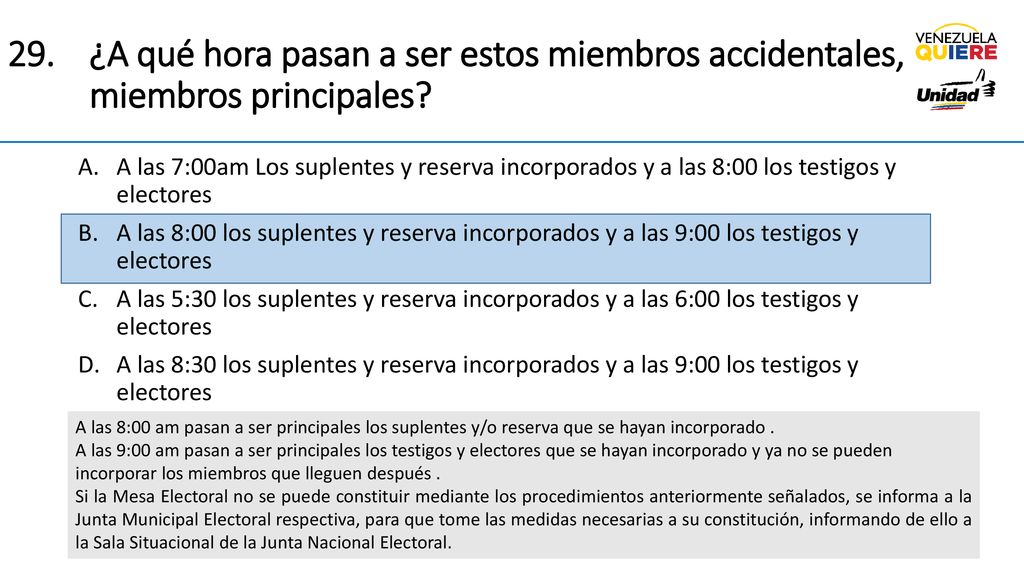 ¿A qué hora pasan a ser estos miembros accidentales, miembros principales