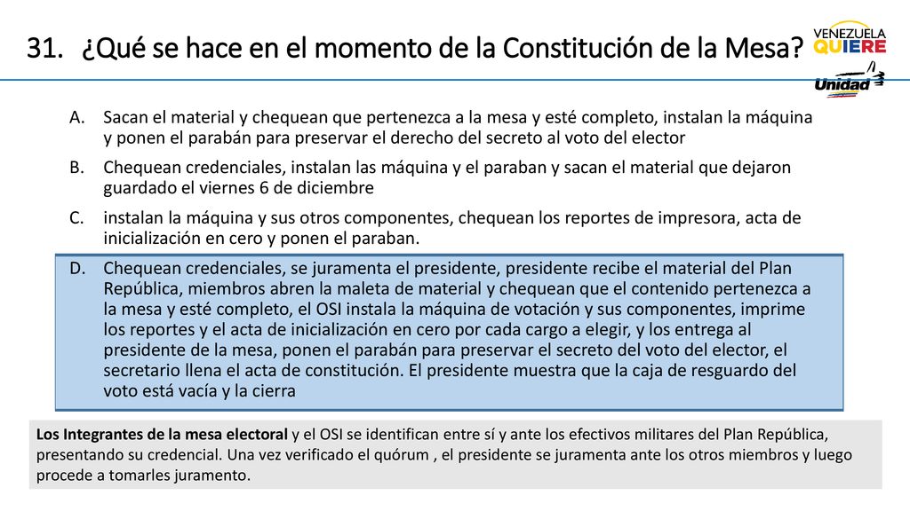 ¿Qué se hace en el momento de la Constitución de la Mesa