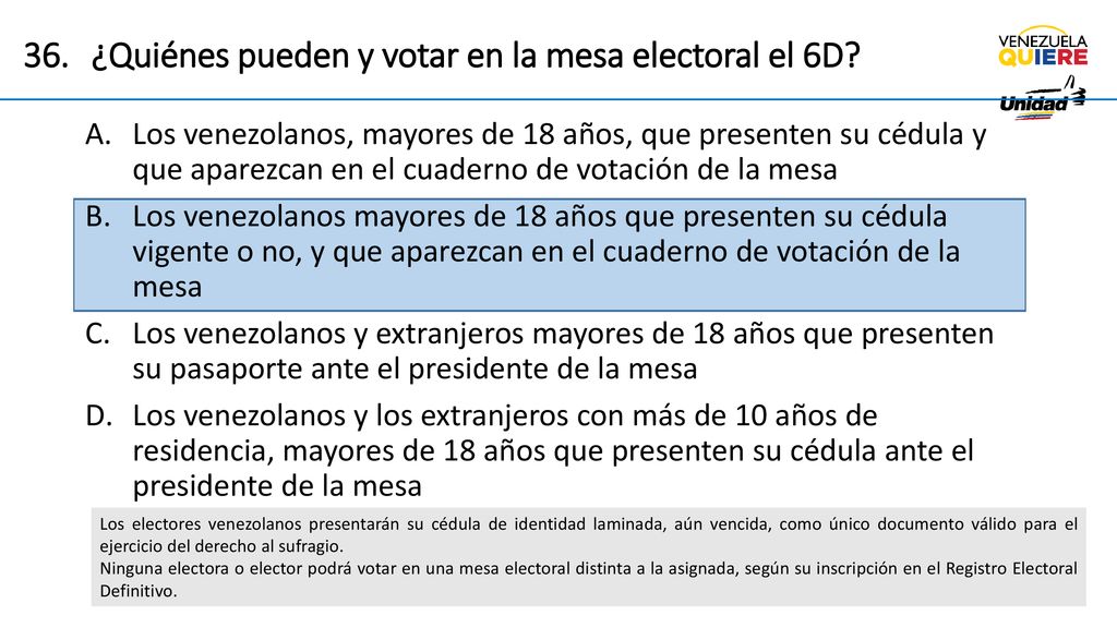 ¿Quiénes pueden y votar en la mesa electoral el 6D