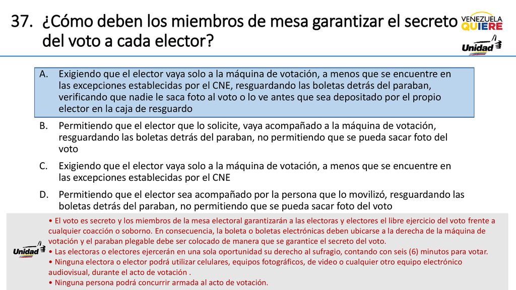 ¿Cómo deben los miembros de mesa garantizar el secreto del voto a cada elector