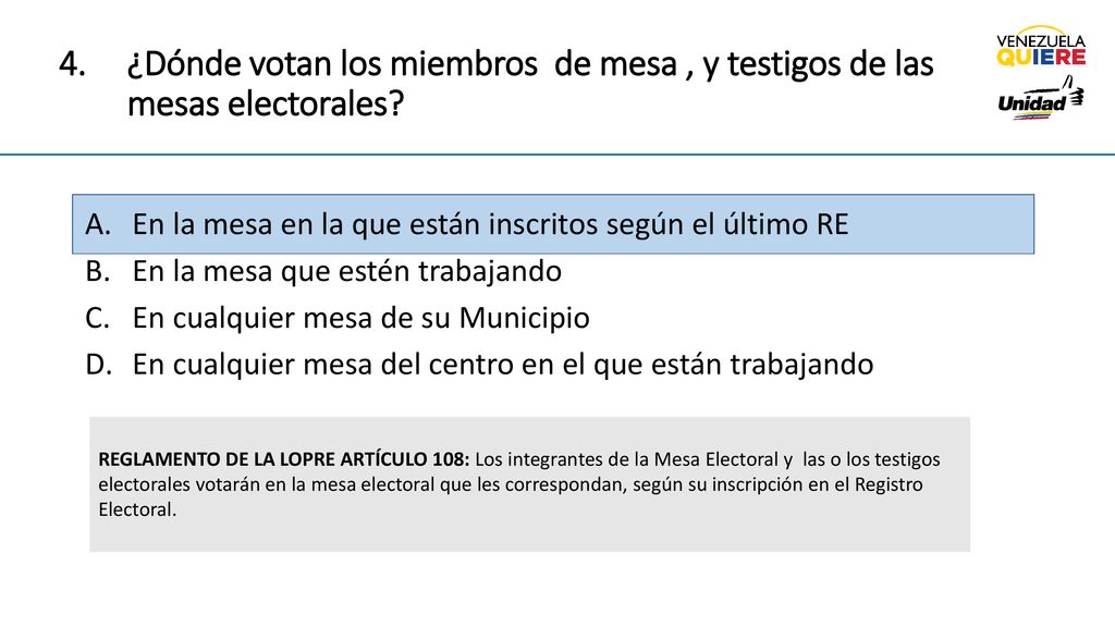 ¿Dónde votan los miembros de mesa , y testigos de las mesas electorales